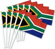 10 PCS South Africa Handheld Small Flag, SouthAfricans Hand held Mini Decor Decoration Banner