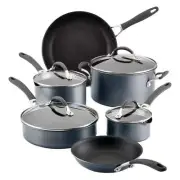Circulon Cookware Set 10-Pcs Aluminum Nonstick w/Comfort Grip Handle in Graphite