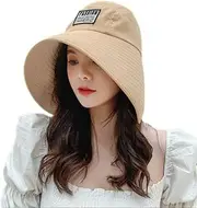 [SIQITECHUK] Women Wide Brim Sun Hat UV Protection Beach Cap Summer Sun Visor Hat Large Brim UPF 50+ Beach Hat Bucket Hat with String Outdoor Fashionable Sun Hats for Women Traveling Hiking Camping