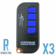 3 x Avanti/Centurion Blue Garage Door Genuine/Original TX4/MPS Remote Control