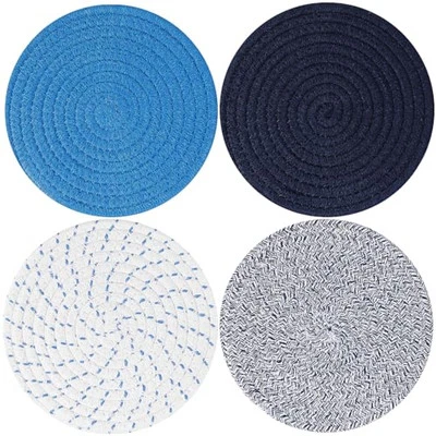 Trivets/Potholders 4 Set Cotton Thread Weave Trivets for for Hot Pots and