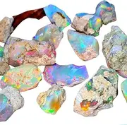 [JAI GEMS] 5 Pcs Of Big Size Ethiopian Opals Raw Rough 15-20Mm Big Sizes | Large Sizes of Uncut Opals, 15-20mm, Crystal, ethiopian opal