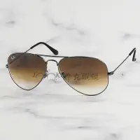 在飛比找Yahoo!奇摩拍賣優惠-Ray Ban 雷朋 太陽眼鏡 AVIATOR 飛行員 槍色