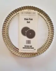 The Pampered Chef Flan Pan Set #1700 New, Recipe and Instruction Book