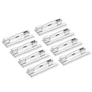 50Pcs Safety Bar Pins 40mm Brooch Clasp Pin Backs for ID Badges, Silver Tone