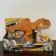 Jurassic World Imaginext Thrashin Action T-Rex Dinosaur Action Figure Toy NEW
