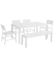 Linon Holland Aluminum 6pc Dining Set