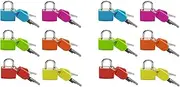 Binxind 12Pcs Suitcase Locks with Keys,Small Luggage Padlocks Metal Padlocks Mini Keyed Padlock for School Gym Classroom