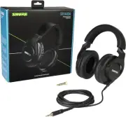 Shure SRH440A Over-Ear Wired Headphones for Monitoring & Recording, Professional