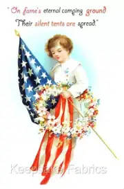 Fourth July Boy Flag Flames Eternal Quilt Block Multi Szs FrEE ShiP WoRld WiDE