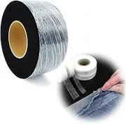 Double-Sided Fabric Fusing Tape (About 70 Yards), Adhesive No Sewing Iron on Hemming Tape, for Curtain, Pants, Clothes(Black,Width2in)