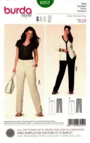 Burda Sewing Pattern 6952 Burda Style Womens Pants Size 18-34 NEW