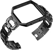 [DOITOOL] Watch Replacement Strap Rhinestone Accessories Watch Band for Watch Straps Smartwatch Bands Mens Watch Replacement Watch Smart Watches for Men Watch Frame Wristband Silver
