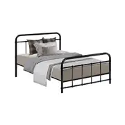 [Unbranded] Artiss Bed Frame Metal Frames LEO - Single (Black)