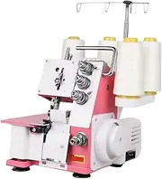 Household Four-Thread Lockstitch Sewing Machine, Electric Overlock Sewing Machine with Foot Controller and Accessories Kit, Small Desktop Overlock Machine for Hemming and Sewing
