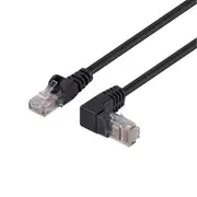 Dynamix PLKRA-C6-5 Cat6 RJ45 Patch Lead - 5m - Black UTP - T568A - 250MHz - 24AWG - Right Angled - Snagless - Gold Plated [PLKRA-C6-5]