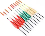 iplusmile 10pcs Large Floating Fishing High Buoyancy Wooden Floats for Sea Lake Stream Fishing Buoyancy with Unique Design