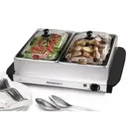 Elite Gourmet EWM-6122 Dual 2 x 2.5 Qt. Trays Buffet Server Food Warmer NIB