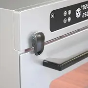 SAFELON 1 PC Baby Safety Oven Door Lock, Double Button Oven Lock for Kitchen Safety (Black)