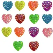 Diamond Cut Heart Embellishments - Shelly's Buttons - Craft Sewing Scrap