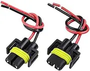 ZUXIM 9005 HB3 HB4 9006 Female Connector Bulb Adapter Socket, for Headlight Headlight Holder Retainers(Black H11 Female Socket)
