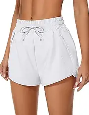 [addigi] Women's Running Shorts High Waisted Quick Dry Athletic Shorts Sports Workout Gym Track Drawstring Shorts with Pockets