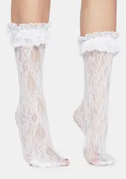 Heart Grows Fonder Sheer Lace Socks