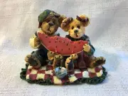 Boyds Bear Buster & Melonie McRind Sweet Memories Watermelon Figurine 227749