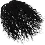 MUSISALY Real Human Hair Wig Piece Curly Bang Wig Elderly Hairpiece Natural Wavy Hair Corn Replacements
