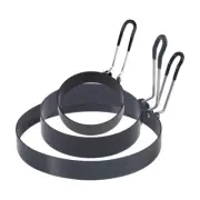 Brush Griddle Pancake Shapers Fried Egg Ring Round Set Use Brush Egg Separator