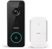 AOSU Doorbell Camera Wireless, 5MP Ultra HD, No Monthly Fee, 2.4/5 GHz WiFi Vide