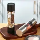 Adjustable Manual Pepper Grinder Double-head Pepper Mills Salt