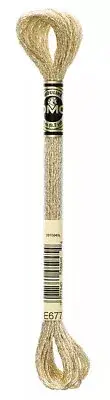 DMC Mouline LIght Effects Embroidery Floss - Color E677 Metallic Sand