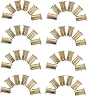 Angoily Streamlined Installations 100pcs Carbon Steel Threaded Rivet Nuts Flat Head Nuts for Easy Automotive and Mechanical Use