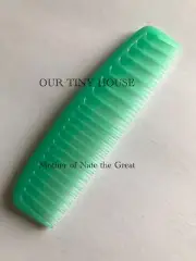 Tupperware Comb 5" Sheer Jadeite Green Pocket Size Vintage Hair Styling Tool #63