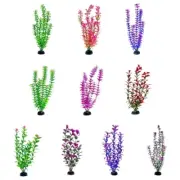 10xArtificial Leaves Decorative Plant Green Decors for TurtleTank Ornaments