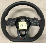 Audi RS Line Leather A4 A5 S4 S5 Flat Bottom Half Alcantara Steering Wheel # 17C (for: Audi)