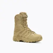 MERRELL WORK Men's 8" Moab 3 Mid Tactical Zip Waterproof Boot Dark Coyote - J004