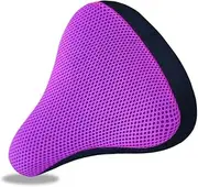 High End Bike Seat Cover, Soft and Breathable Saddle Cushion for Improved Riding Experience (purple)