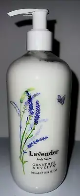 New Crabtree & Evelyn Lavender Body Lotion 16.9 fl oz Large Pump Bottle