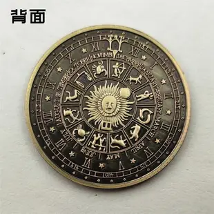 【包郵】星座紀念幣浮雕硬幣可把玩幣手指轉硬幣