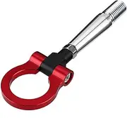 DONFAMDS Aluminum Alloy Front and Rear Bumper Tow Hook Red Tow Ring for Safe Towing Durable and Easy Installation Compatible with Various Vehicles