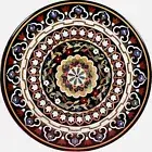 Gemstone Inlay Work Patio Table for Restaurant Round Marble Dining Table Top