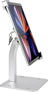 Anti Theft Lock Desktop Tablet Kiosk Stand, Charchendo Heavy Duty Countertop Tablet POS Display Mount with Security Lock and Key, Compatible iPad Pro/Air/Mini, Galaxy Tabs, Surface, 7-11" Tablets