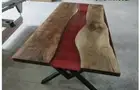 48" x 30" Epoxy Resin Dining Table / Center Hall Table Top Natural Wooden Table