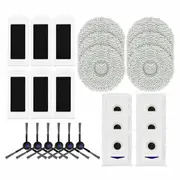 24PCS Replacement Parts for Deebot T30 Pro Omni / DDX14 / T30 MAX Vacuum Side Brush Hepa Filter Mop Rag Dust Bag