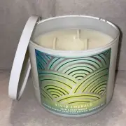 NEW Bath & Body Works 3 Wick Candle VIVID EMERALD Ivy Jasmine Musk