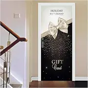 Door Stickers Waterproof Self Adhesive Christmas Door Stickers Party Home Decor Wallpaper Decal Detachable Poster Mural (Color : H, Size : 77x200cm)