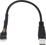 ECSiNG 9 Pin USB 2.0 Motherboard Cable USB A to 9 Pin USB Header Cable Cord Extender Adapter Converter Cable for Extending Any USB Device 20cm