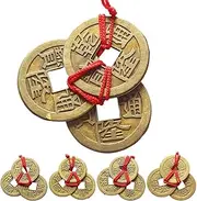 Feng Shui Coin - Chinese Lucky Coin | Fortune Good Luck Traditional Coin with Red String - Chinese Lucky Coin, Feng Shui Coin, Lucky Coin, Traditional Coin for Wealth and Success